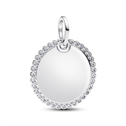 Pandora Engravable Round Tag Pendant