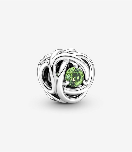 Pandora Moments August Spring Green Eternity Circle Charm