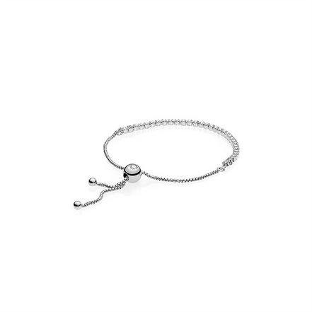 Pandora Sparkling Slider Tennis Bracelet Size 2