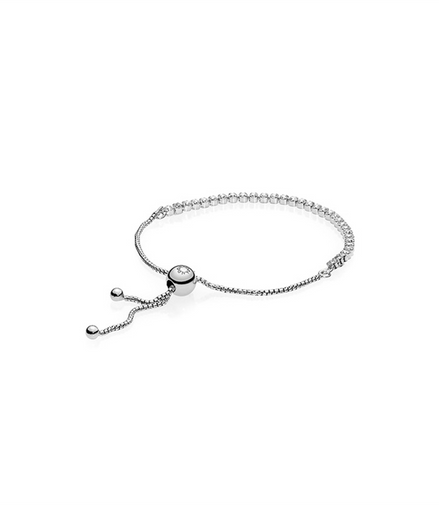 Pandora Sparkling Slider Tennis Bracelet Size 2