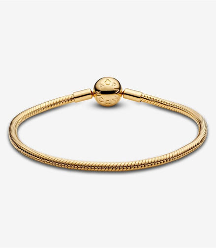 Pandora Moments Round Clasp Snake Chain Bracelet Size 21