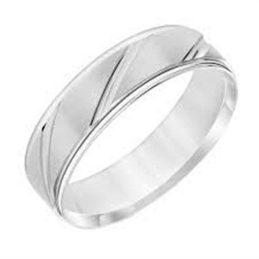 Men's 14k White Gold Wedding Band