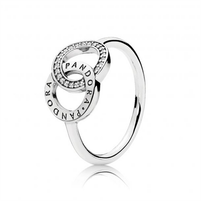 Pandora Signature Entwined Circles Ring Size 7