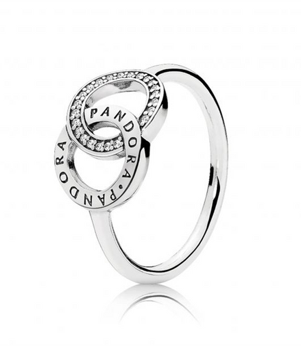 Pandora Signature Entwined Circles Ring Size 7