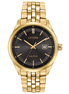 Citizen Men's Addysen Eco-Drive Gold Tone And Black Dial Watch