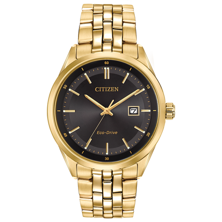 Citizen Men's Addysen Eco-Drive Gold Tone And Black Dial Watch