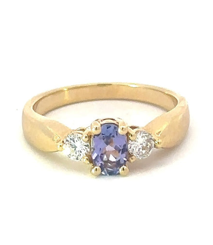 14ky Tanzanite and Diamond Ring