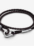 Pandora Moments Brown Braided Double Leather Bracelet Size D2