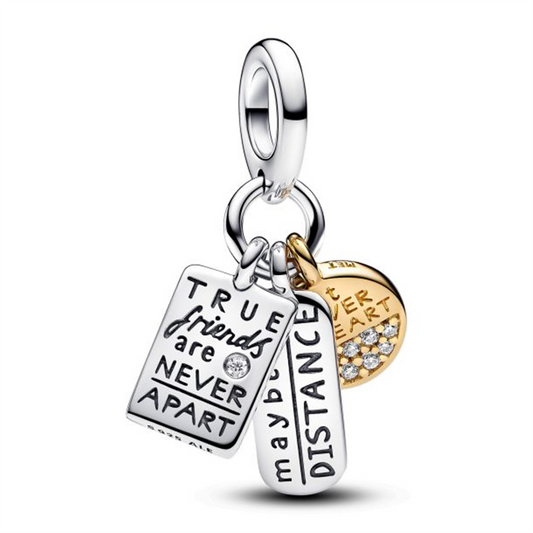 Pandora ME/Moments Friendship Triple Gold-Plated Dangle Charm