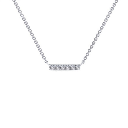0.09 CTW Dainty Bar Necklace