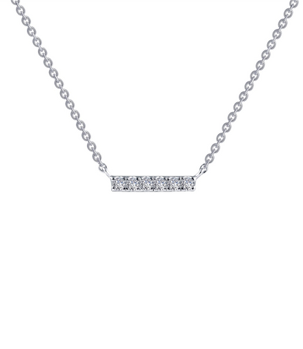 0.09 CTW Dainty Bar Necklace