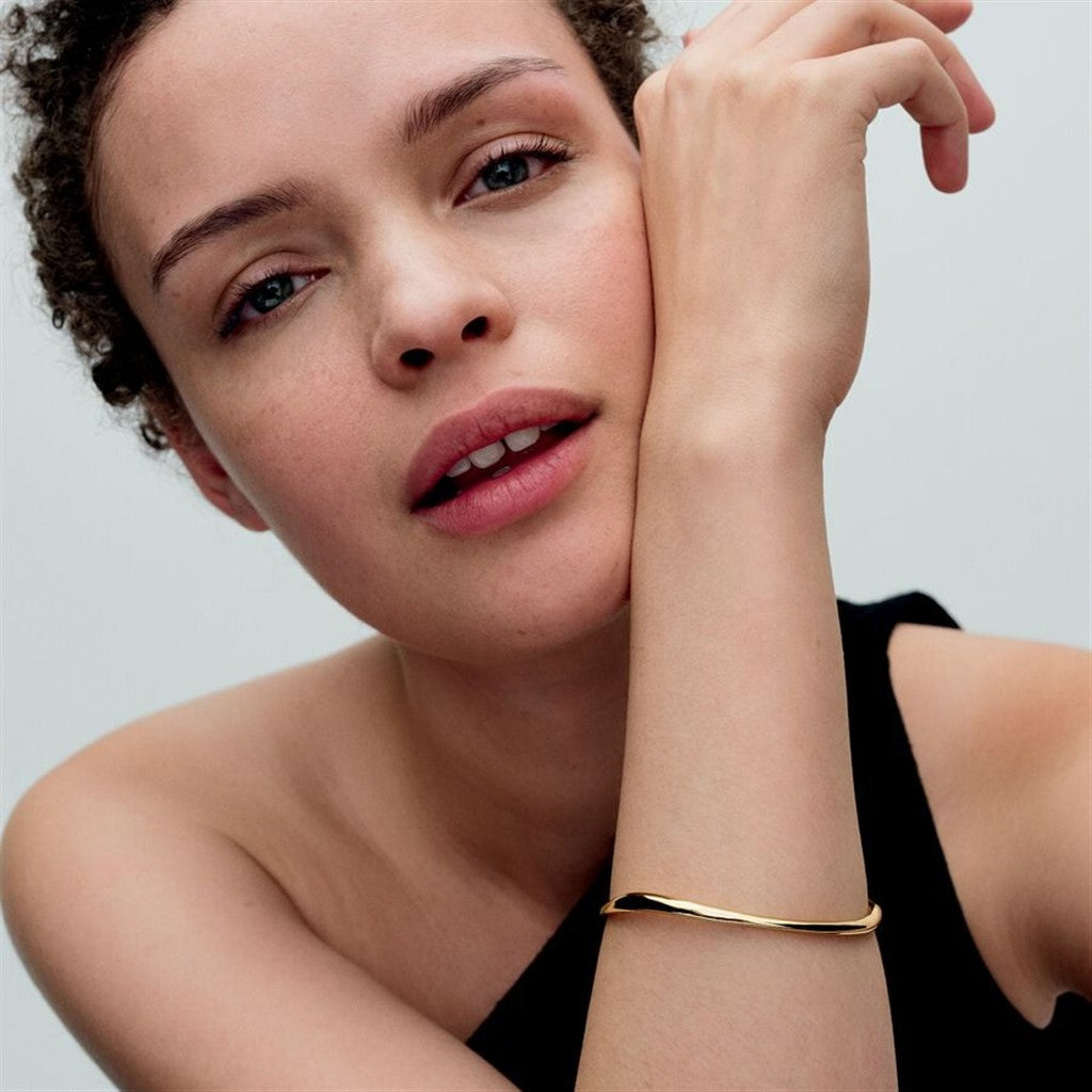 Pandora Essence Organically Shaped Bangle Bracelet Size 2