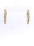 14K Yelllow Gold And 0.41 CTW Diamond Beaded Hoop Earrings