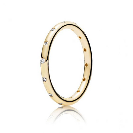 Pandora Timeless 14K Gold Droplets Ring Size 7