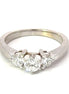 Three Round Diamond Engagement Ring
