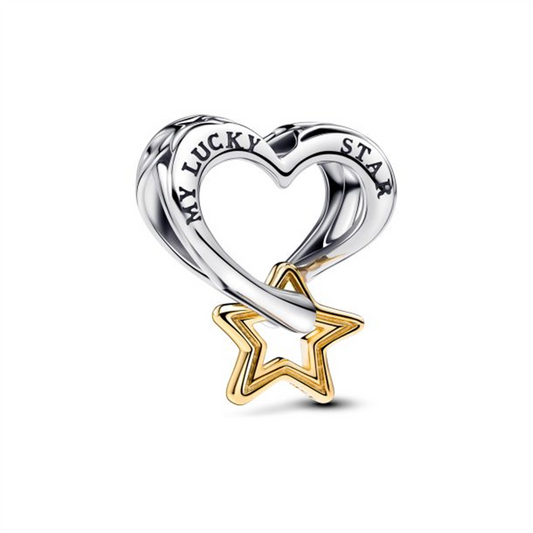 Pandora Moments "My Lucky Star" And Heart Charm