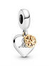 Pandora Two-tone Family Tree And Heart Dangle Charm