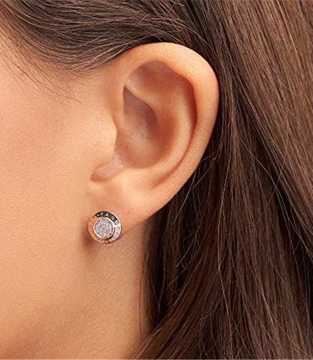 Pandora Signarture Sparkling Pandora Logo Stud Earrings
