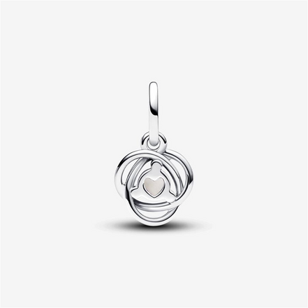 Pandora Moments June White Eternity Circle Dangle Charm