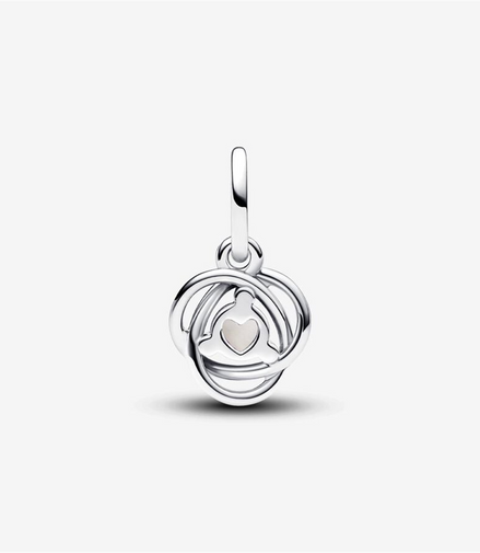 Pandora Moments June White Eternity Circle Dangle Charm