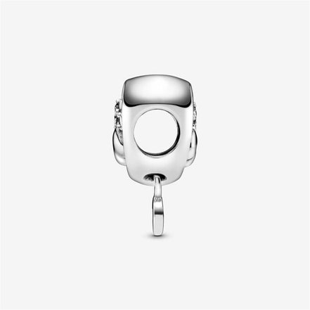 Pandora Moments Sparkling "Fur Mom" Paw Print & Heart Charm