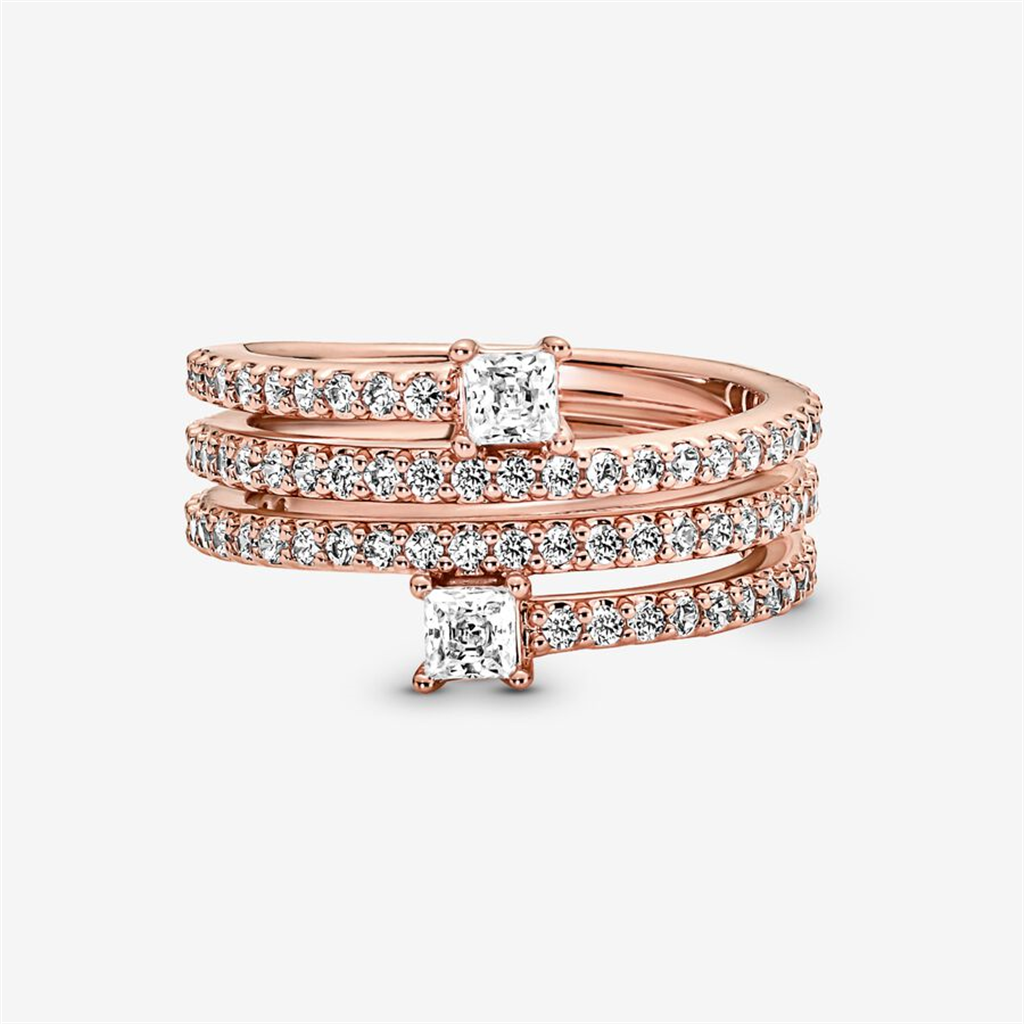 Pandora Timeless Triple Spiral Ring Size 7