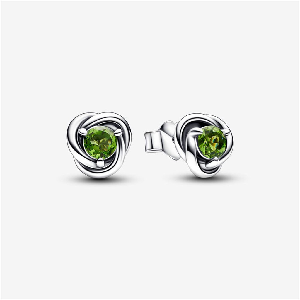 Pandora Moments August Birthstone Eternity Circle Stud Earrings