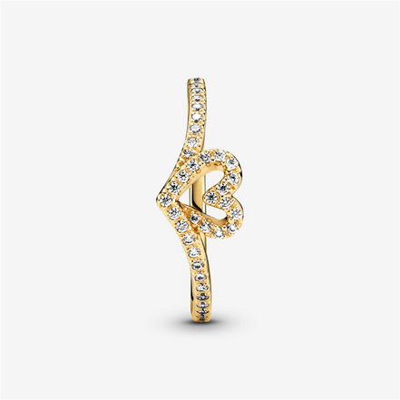 Pandora Timeless Wish Sparkling Heart Ring Size 56