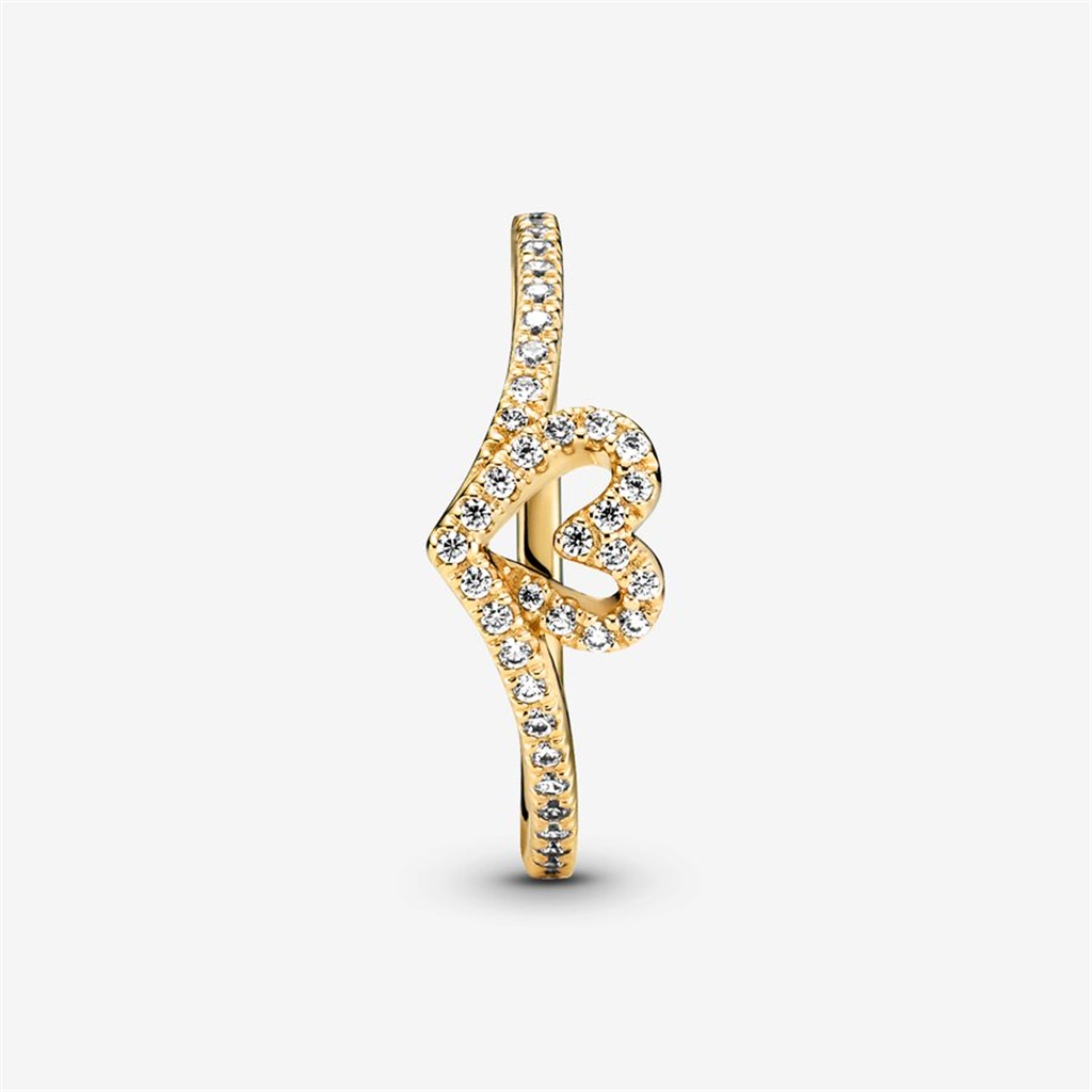 Pandora Timeless Wish Sparkling Heart Ring Size 56