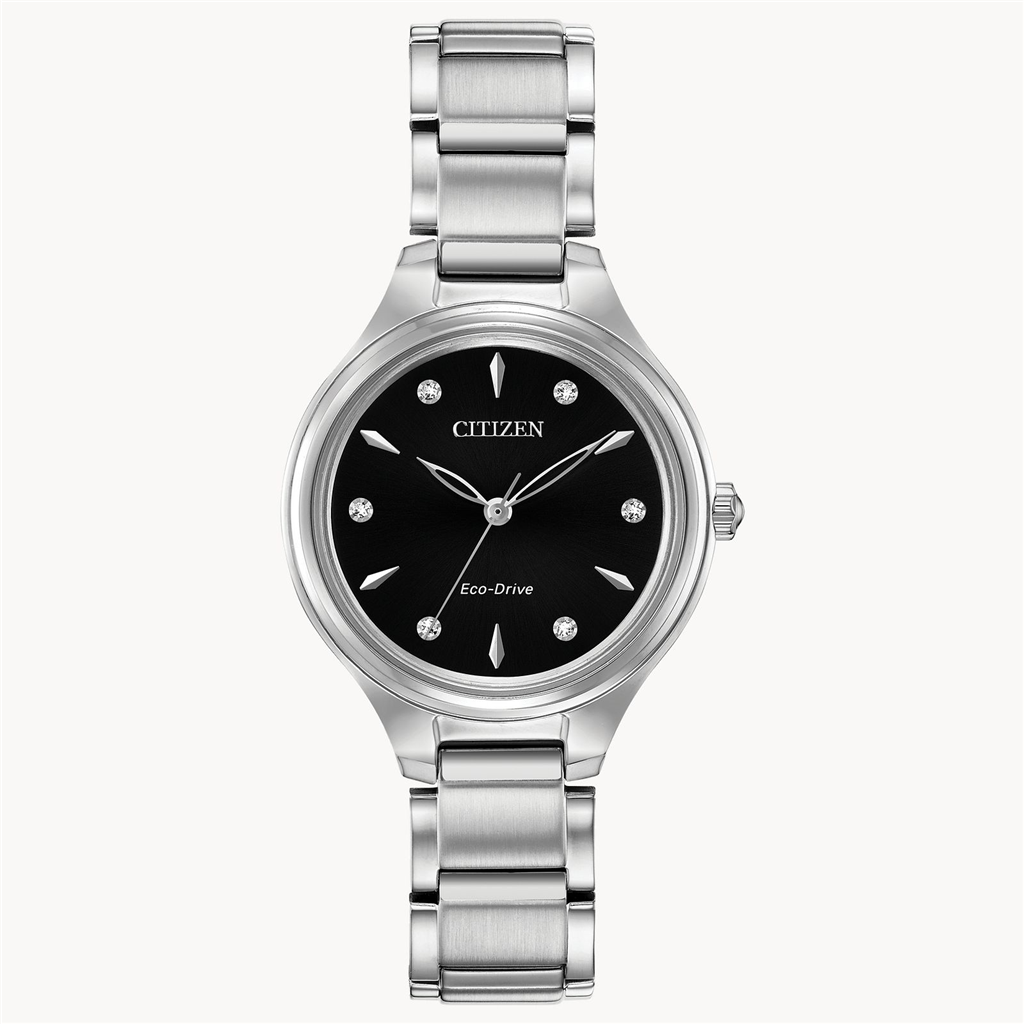 Citizen Ladies Corso Eco-Drive Black Diamond Dial Watch