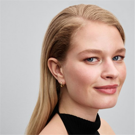 Pandora 14K Yellow Gold Twisted Huggie Earrings