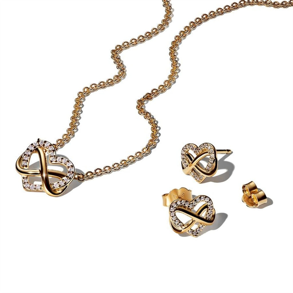 Pandora Timeless Sparkling Infinity Heart Jewelry Gift Set