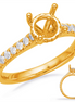 14K Gold 0.41 CTW Diamond Hidden Halo Semi-Mount Engagement Ring