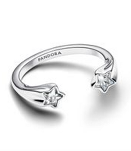 Pandora Timeless Shooting Stars Open Ring Size 7