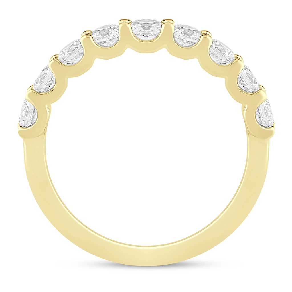 14K Yellow Gold 1 CTW Diamond Half Eternity Band