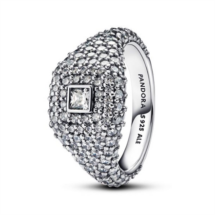 Pandora Timeless Pavé Square Cocktail Ring Size 6
