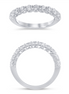 14K White Gold 0.75 CT Crown Set Diamond Half Eternity Band