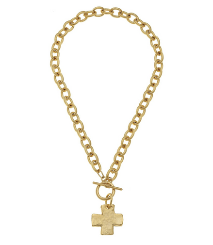 Susan Shaw Cross Toggle Necklace