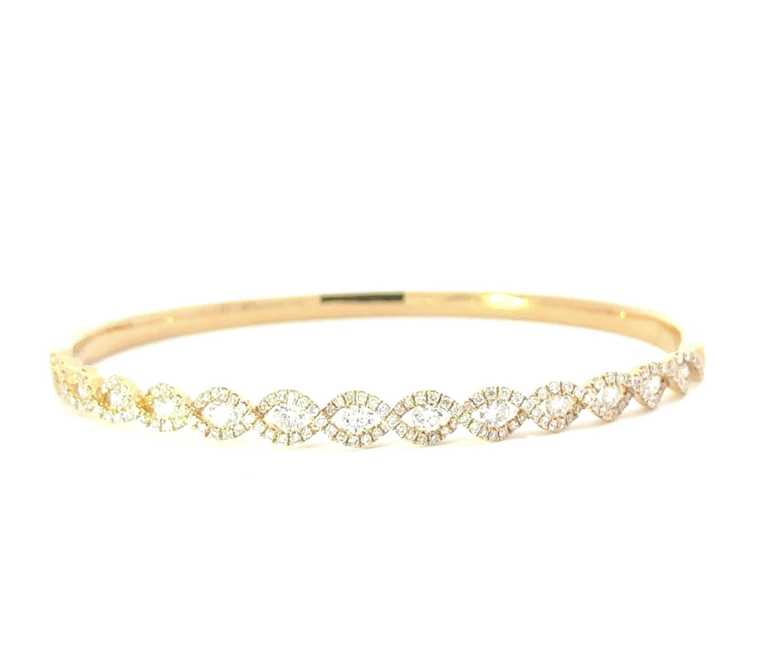 Diamond Bangle Bracelet 1.56 ctw