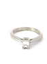 14K White Gold 0.50 CTW Diamond Emerald Cut Solitaire Engagement Ring