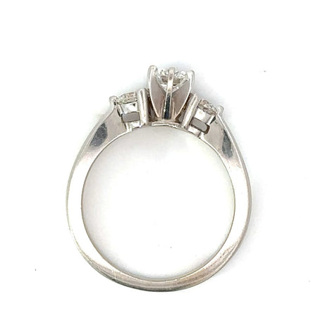 Three Round Diamond Engagement Ring