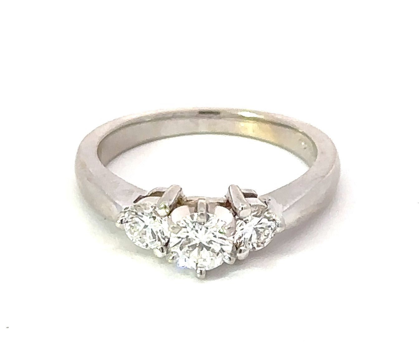 Three Round Diamond Engagement Ring
