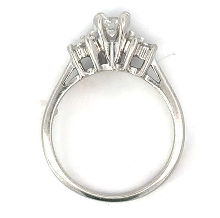 14K White Gold Platinum .33 CT Diamond Engagement Ring