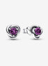 Pandora Moments February Purple Eternity Circle Stud Earrings