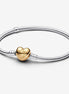 Pandora Moments Heart Clasp Snake Chain Bracelet Size 17