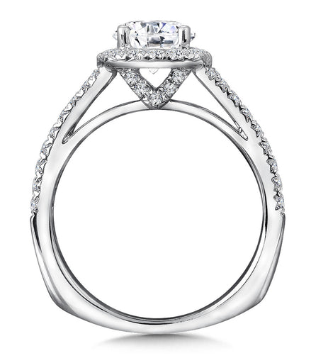 14K White Gold And 0.63 CTW Semi-Mount Engagement Ring