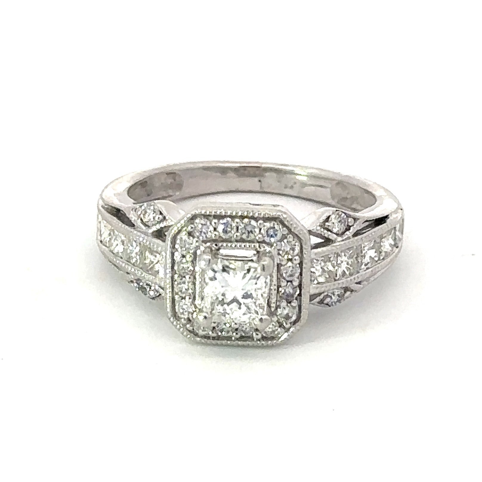 14K White Gold 1.15 CT Diamond Engagement Ring